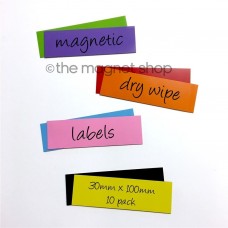 Magnetic Dry Wipe Labels Whiteboard Precut - 30mm x 100mm Pack of 10   232842976371
